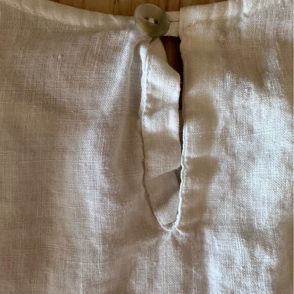 Bryn Walker Bre 100% linen tunic in white- Size Medium - Picture 5 of 7